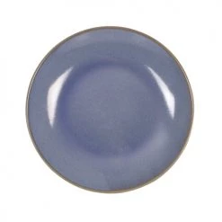 Trend'up Assiettes à Dessert Lot De 6 - Assiette à Dessert 21 Cm En Grès Bleu