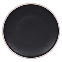 Table Passion Assiettes à Dessert Lot De 6 - Assiette à Dessert 22 Cm En Grès Noir