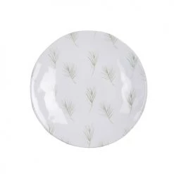 Table Passion Assiettes à Dessert Lot De 6 - Assiette à Dessert Hawaï Vert 23 Cm En Grès Blanc