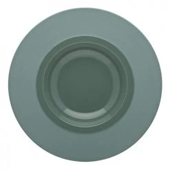 Guy Degrenne Assiettes Creuses Lot De 6 - Assiette à Pâte Grand Bassin Ronde En Grès Vert