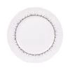 Table Passion Assiettes Plates Lot De 6 - Assiette Plate Gris 27 Cm En Porcelaine Blanc