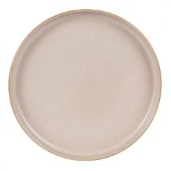 Table Passion Assiettes Plates Lot De 6 - Assiette Plate Sable 26 Cm En Grès Beige