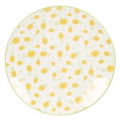 Table Passion Assiettes Plates Lot De 6 - Assiette Plate Tropic 27 Cm En Porcelaine Multicolore