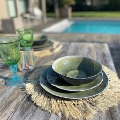 Now’s Home Lot De 6 Assiettes à Dessert Vertes -Assiettes Soldes Magasin lot de 6 assiettes a dessert vertes 2