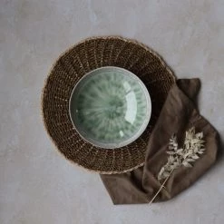 Novastyl Assiettes Creuses Lot De 6 Assiettes Calotte En Porcelaine émaillée Verte D21,5cm -Assiettes Soldes Magasin lot de 6 assiettes calotte en porcelaine emaillee verte d21 5cm 2