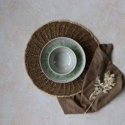 Novastyl Assiettes Creuses Lot De 6 Assiettes Calotte En Porcelaine émaillée Verte D21,5cm -Assiettes Soldes Magasin lot de 6 assiettes calotte en porcelaine emaillee verte d21 5cm 3