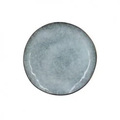 OGO Living Assiettes Plates Lot De 6 Assiettes Desserts En Grès Bleu 20,5cm