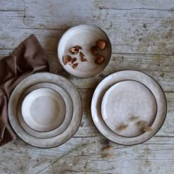 OGO Living Vaisselle De Noël Lot De 6 Assiettes Desserts En Grès Gris 20,5cm -Assiettes Soldes Magasin lot de 6 assiettes desserts en gres gris 20 5cm 2