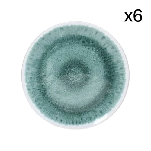 Now’s Home Lot De 6 Assiettes Plates Bleues 1 Now’s Home Lot De 6 Assiettes Plates Bleues