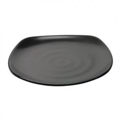 Kristallon Lot De 6 Assiettes Plates Noire 250 Mm