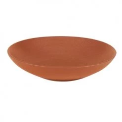 Table Passion Assiettes Creuses Lot De 6 - Grande Assiette Creuse Terra 25 Cm En Grès Orange
