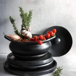 Bazar Bizar Assiettes Plates Petite Assiette En Terracotta Noire -Assiettes Soldes Magasin petite assiette en terracotta noire 3