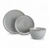ONA Assiettes Plates Service 12 Pièces Gris