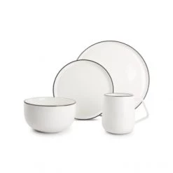 Salt&Pepper Assiettes Plates Service 16 Pièces Blanc
