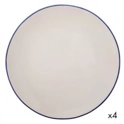 Maison Tilleul Assiettes Plates Service Assiettes En Céramique Blanc