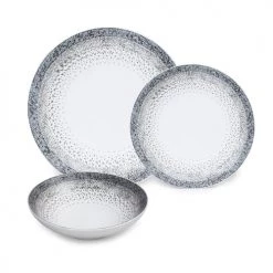 Table Passion Assiettes Plates Service D'assiettes 18 Pièces En Grès Blanc