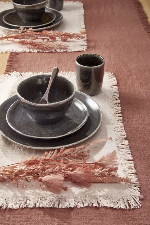 Mica Decorations Assiettes Plates Service De Table 16 Pièces En Céramique Noir 2 Mica Decorations Assiettes Plates Service De Table 16 Pièces En Céramique Noir – Image 2